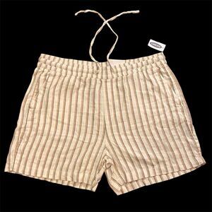 Old Navy Linen Blend Shorts Women’s Size Large Striped  Spring Summer Shorts